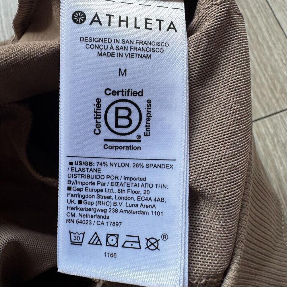 Athleta Pants Womens M Beige Venice Flare Leg Slit Hem High Rise Office Commute - Picture 10 of 14